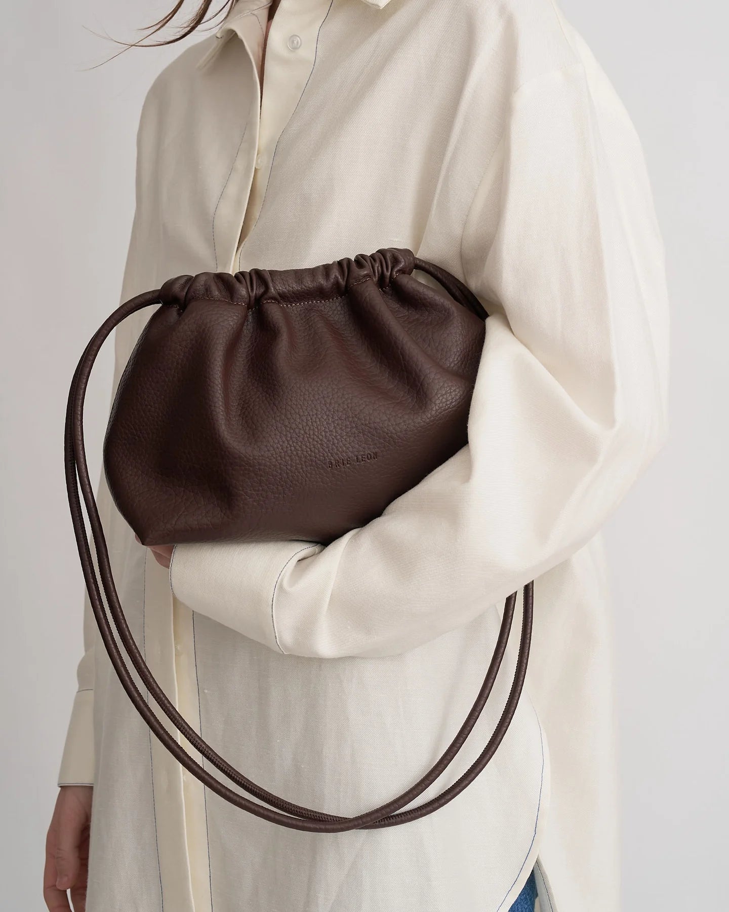 Brie Leon - Alma Bag - Choc Nappa