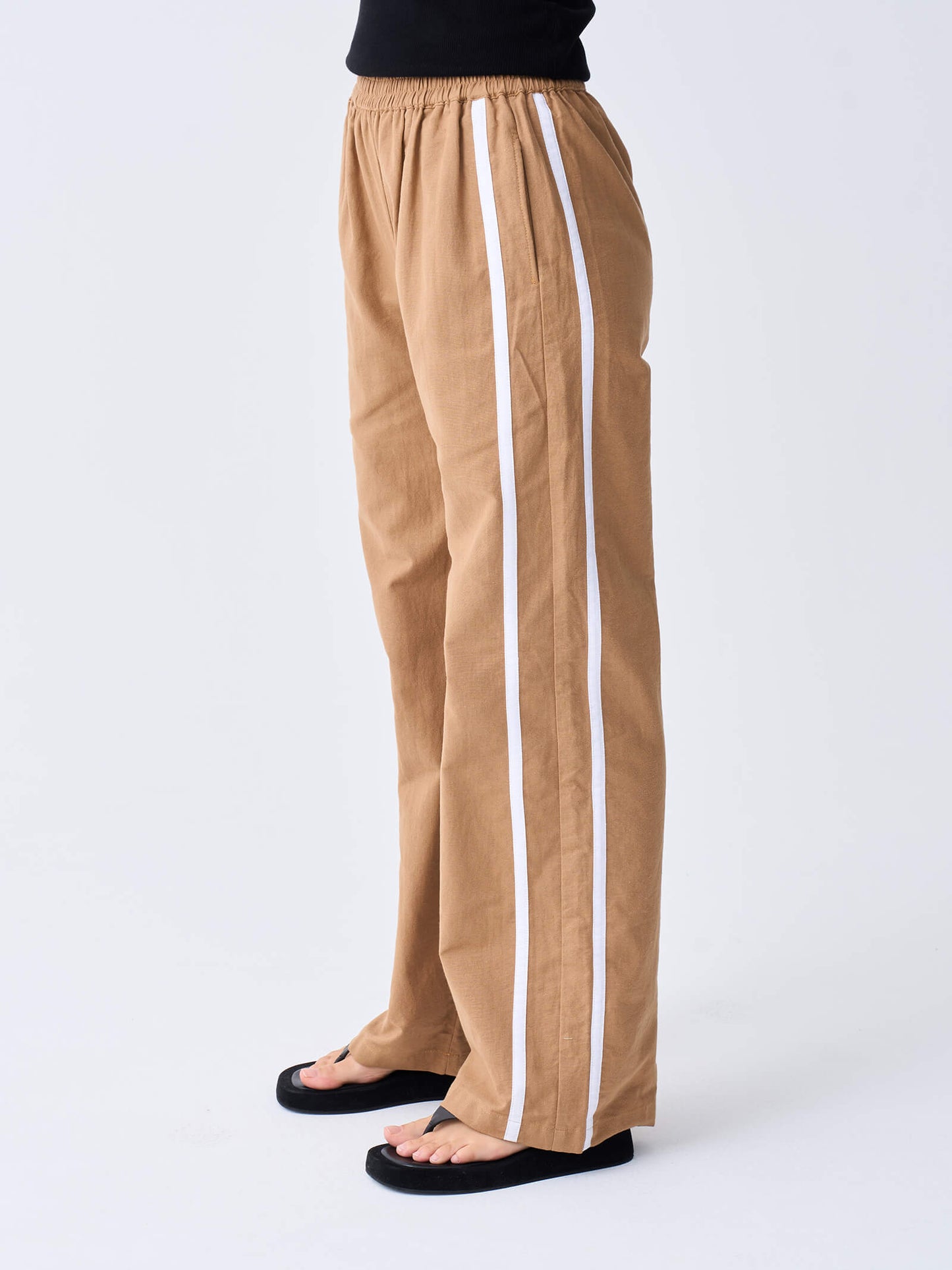 Linen Racer Pant - Tan
