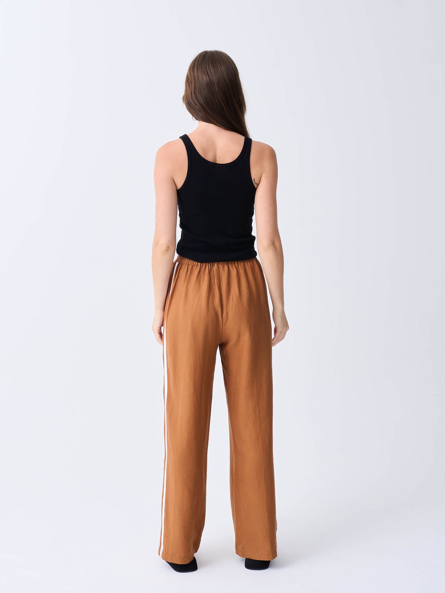 Linen Racer Pant - Tobacco