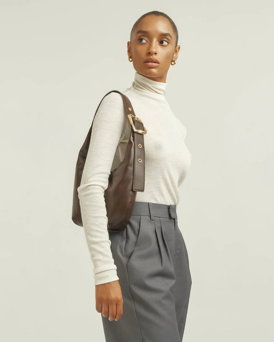 Brie Leon - Everyday Croissant Bag - Chocolate
