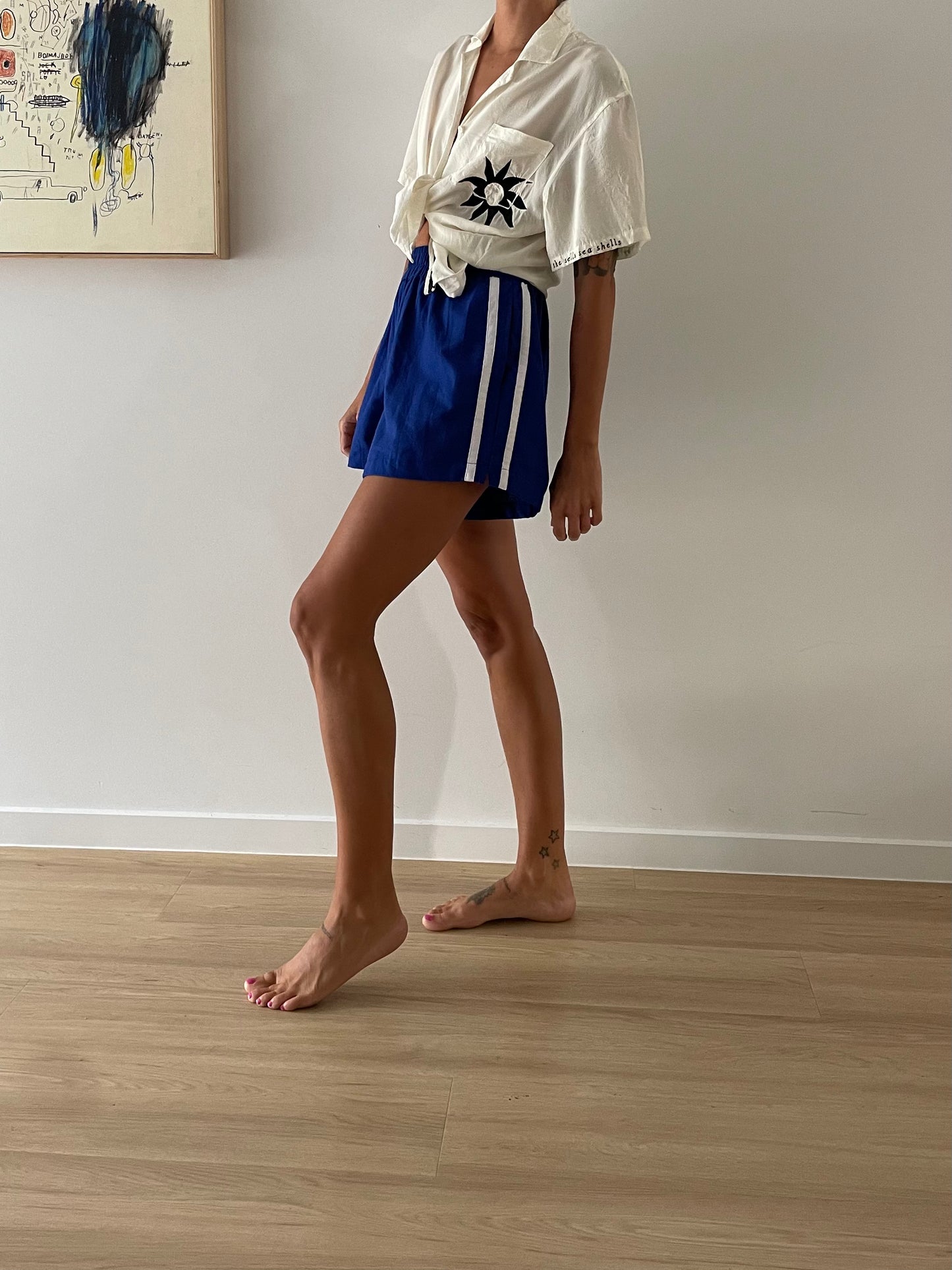 Near The Sea - Linen Racer Short - Pacific