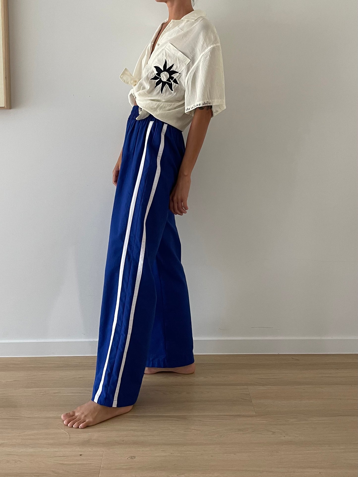 Near The Sea - Linen Racer Pant - Pacific