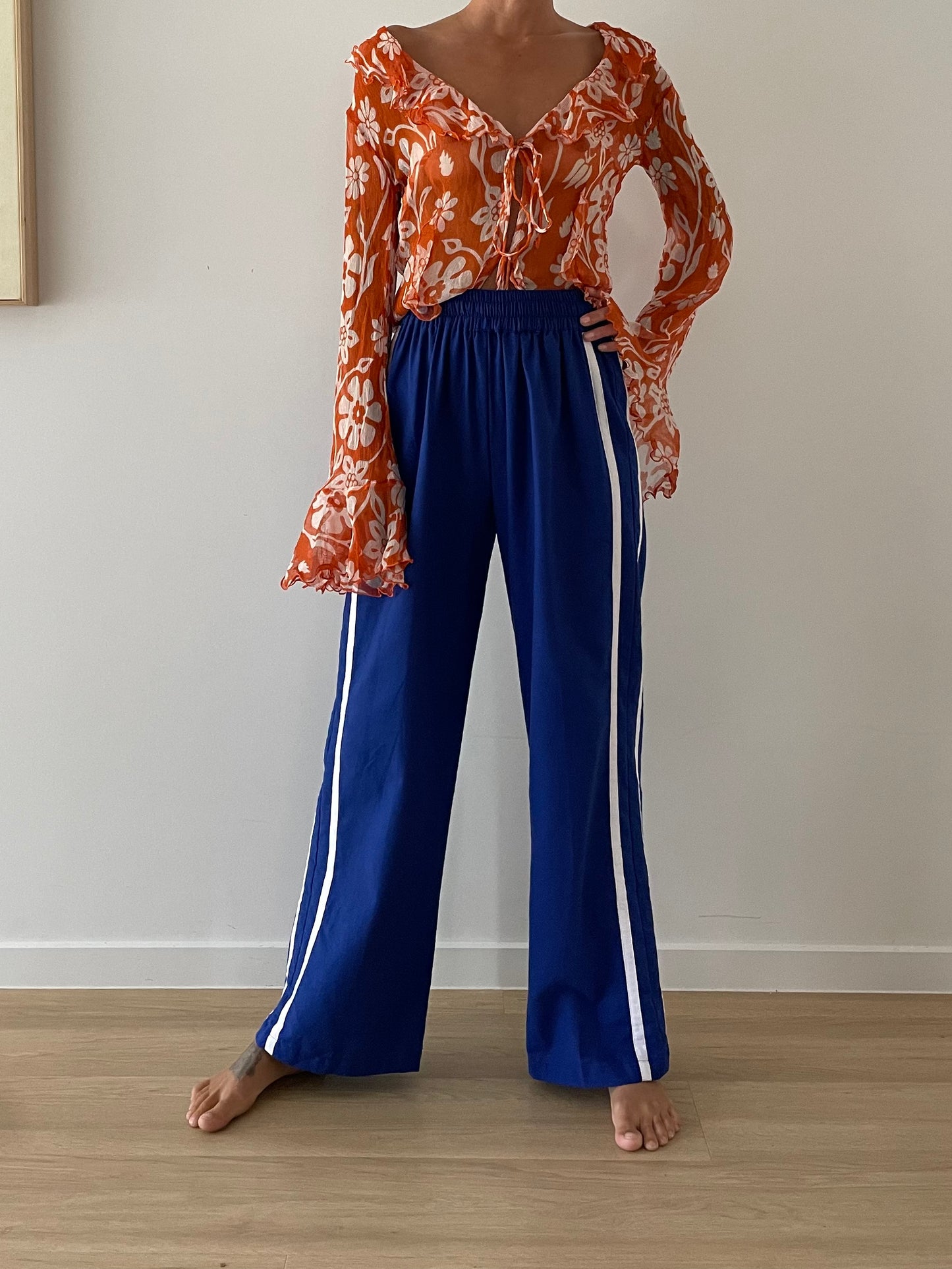 Near The Sea - Linen Racer Pant - Pacific