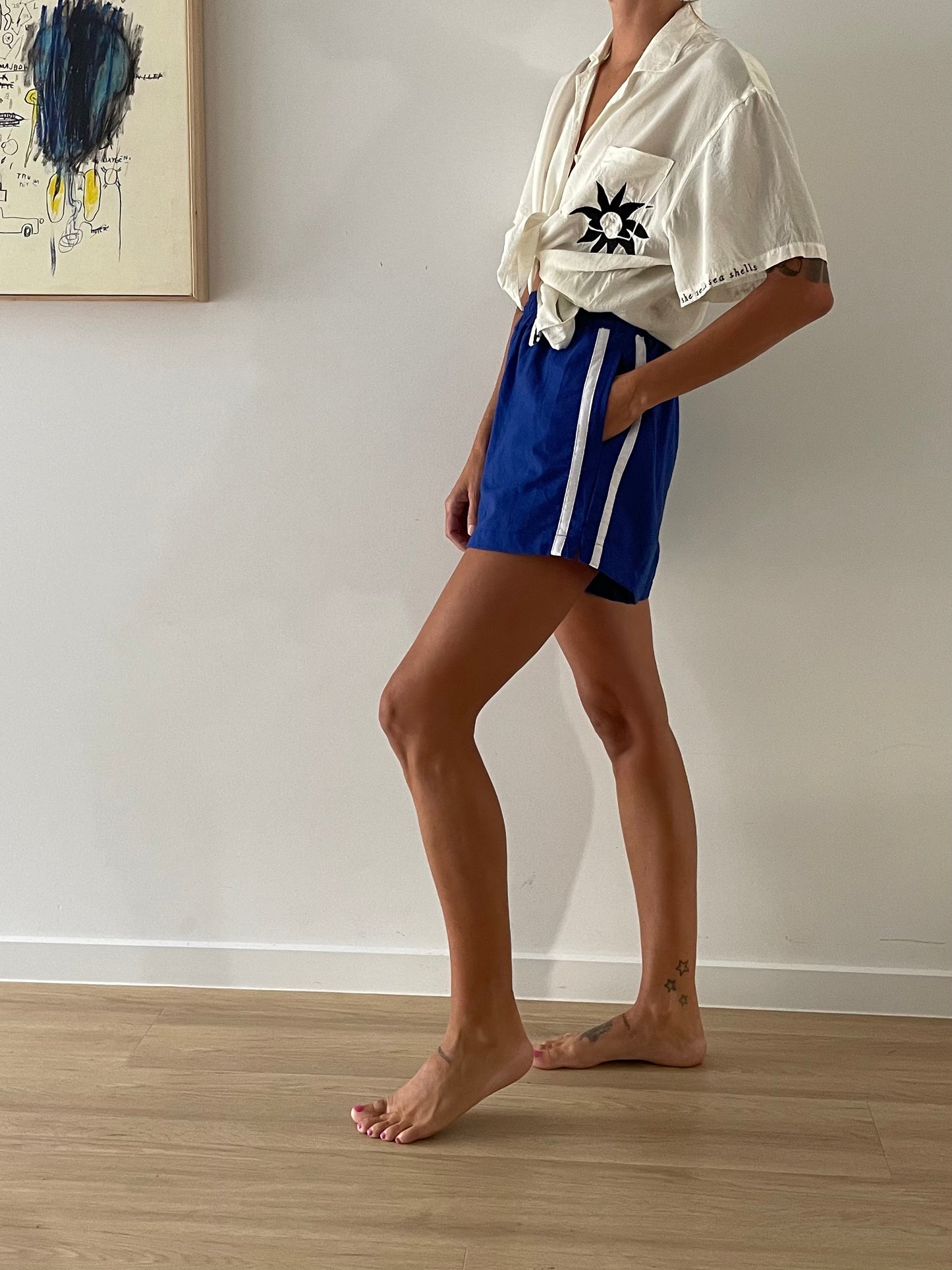 Near The Sea - Linen Racer Short - Pacific
