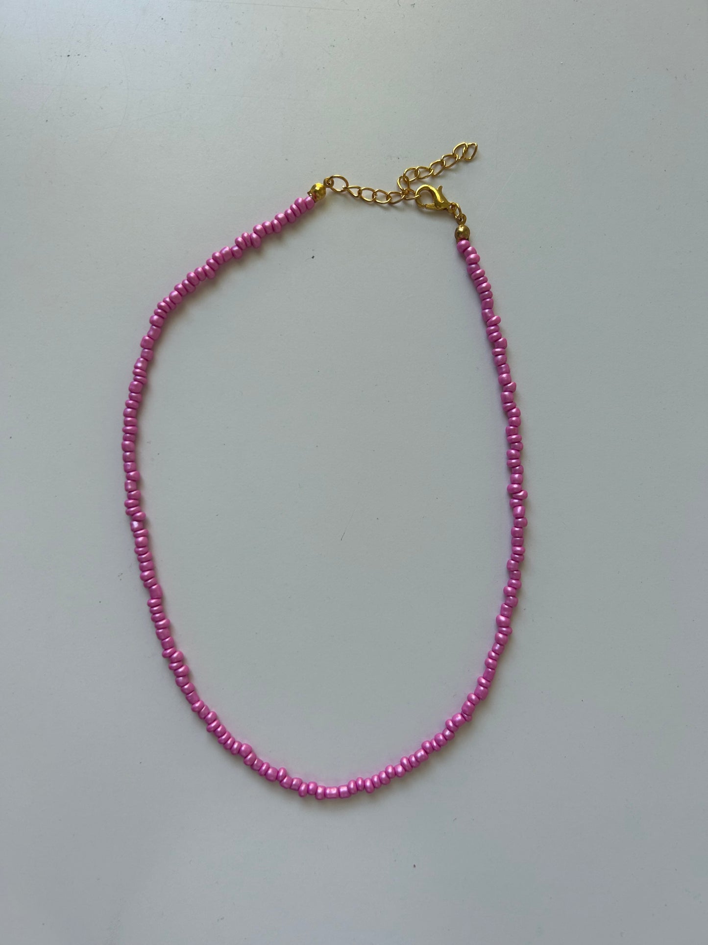 Beaded Necklace - Pink