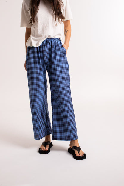 Everyday Pant - Navy Check