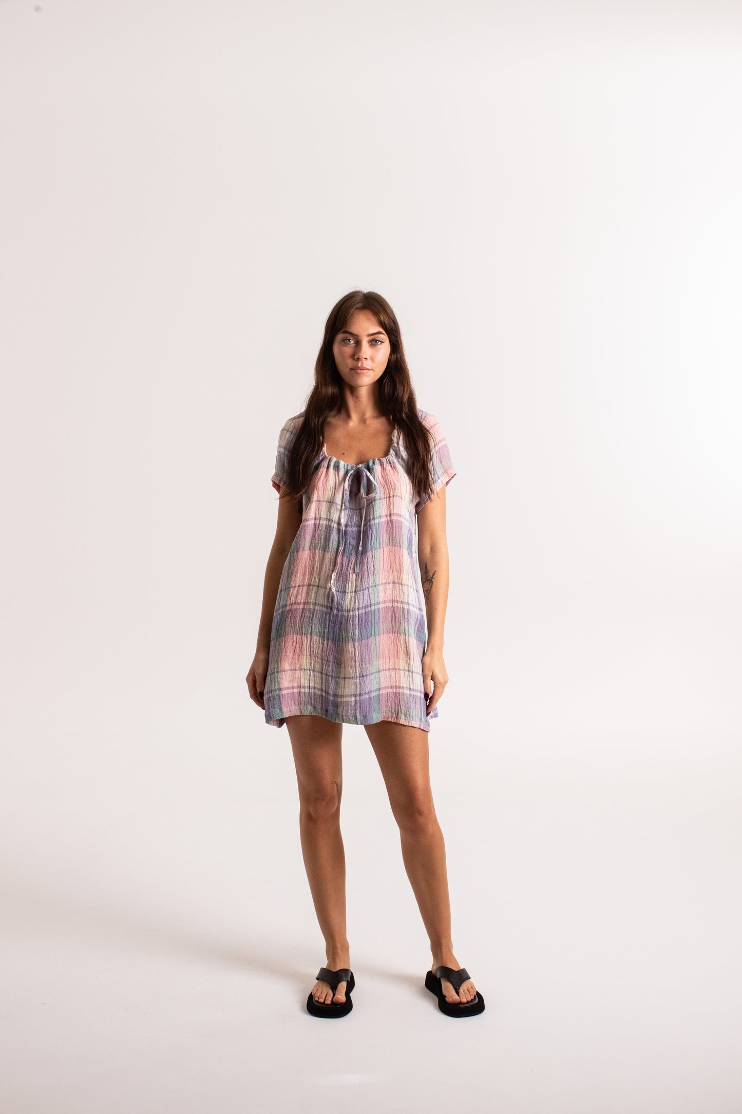 Cove Mini Dress - Pastel Check