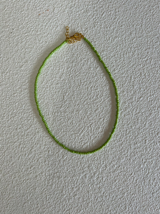 Beaded Necklace - Avocado