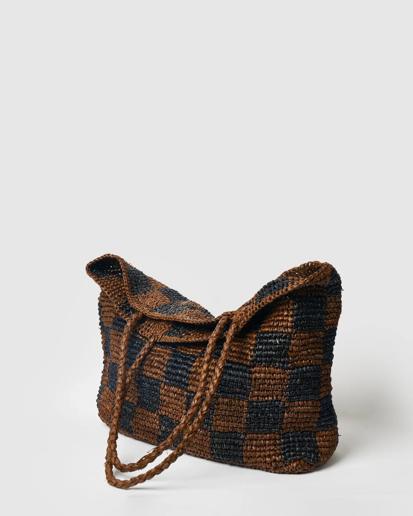 Brie Leon - Check Straw Bag