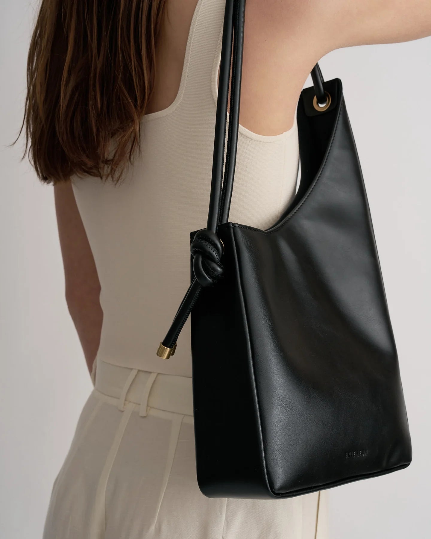Brie Leon - Tie Knot Bucket Bag - Black